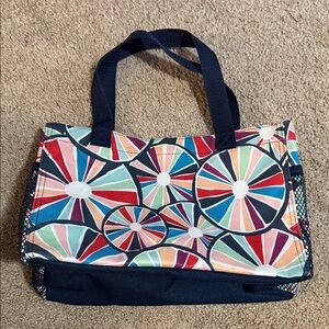 Thirty-One Small Utility Tote "Pinwheel Party"